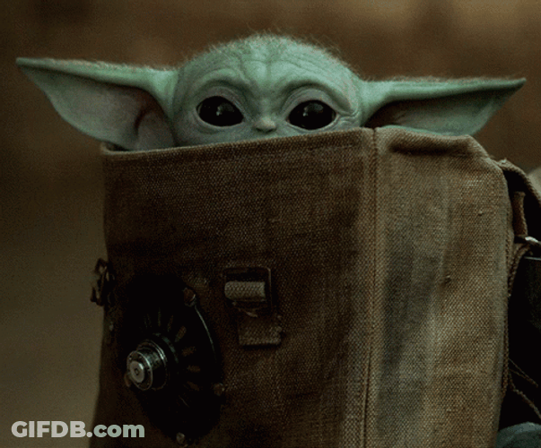 Baby Grogu Hide In The Bag GIF