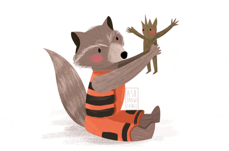 Baby Groot Got Carried GIF