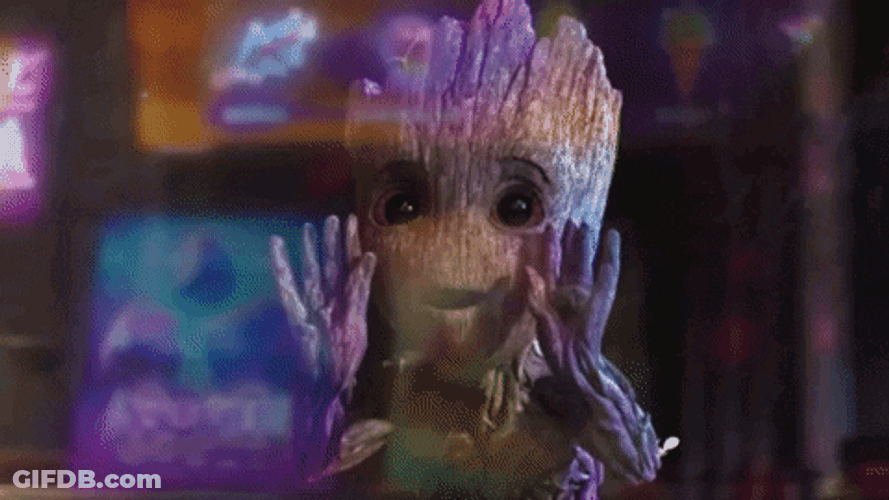 Baby Groot Heart GIF