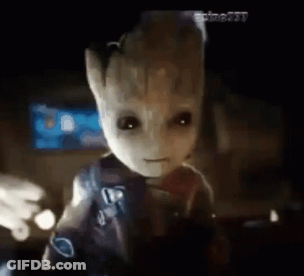 Baby Groot Looking At Camera GIF