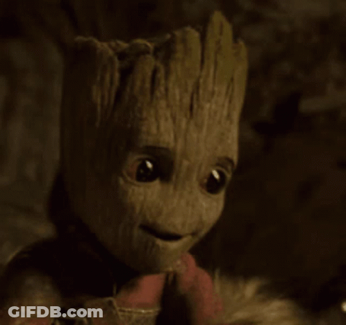 Baby Groot Looking At Something GIF