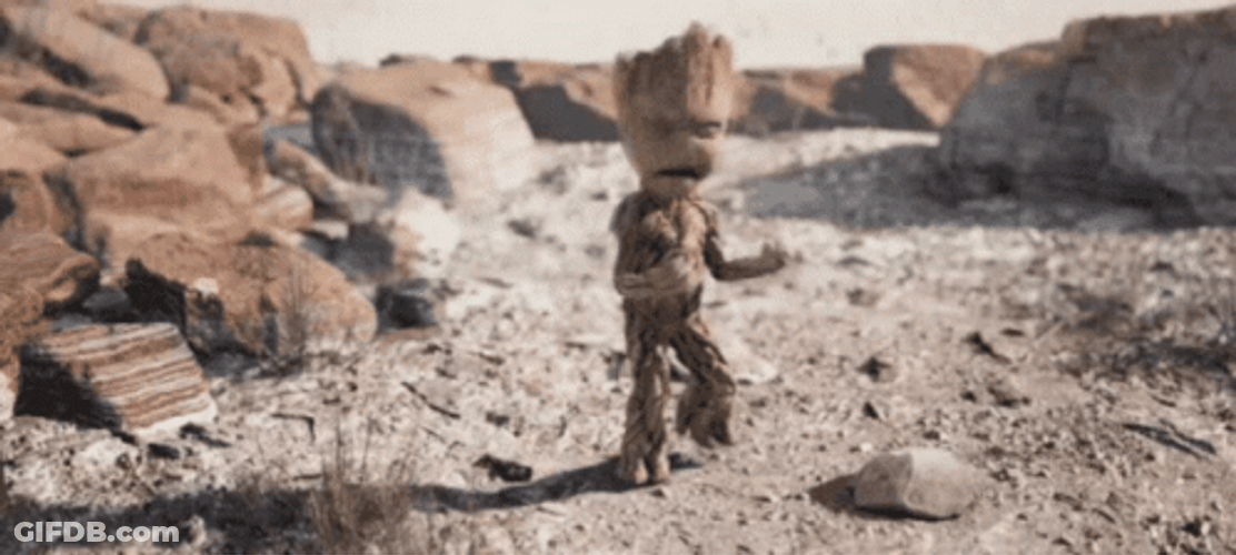 Baby Groot Tantrums GIF
