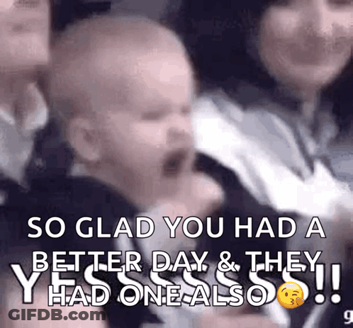 Baby Held By Woman So Glad You Had A Better Day GIF