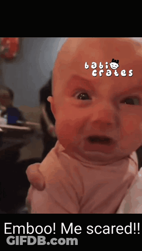Baby Held In Arms Saying Emboo Me Scared GIF