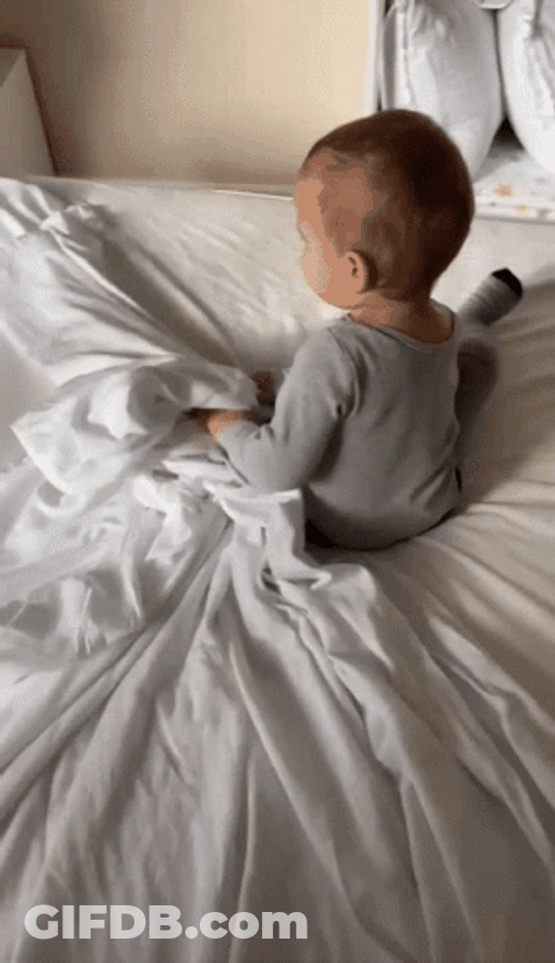 Baby Hide Under Blankets GIF