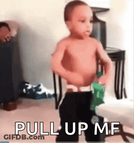 Baby Holding Green Bottle GIF