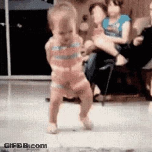Baby In Bathing Suit Dancing GIF