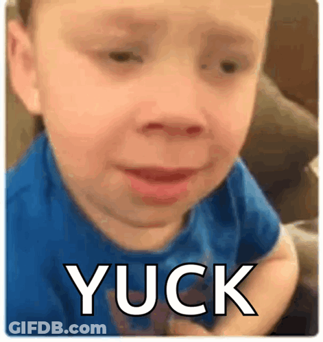 Baby In Blue Shirt Crying Yuck GIF