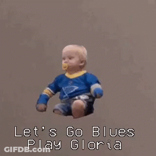 Baby In Blues Jersey Jumping GIF