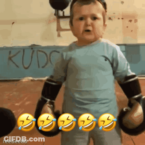 Baby In Boxing Gloves Before Kudc Sign GIF