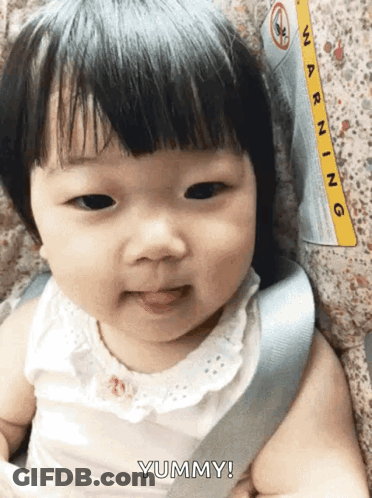 Baby In Car Seat Yummy GIF