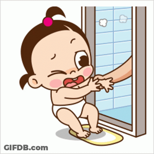 Baby In Diaper Being Held GIF