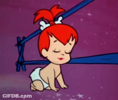 Baby In Diaper Crawling In Front Of Fence GIF