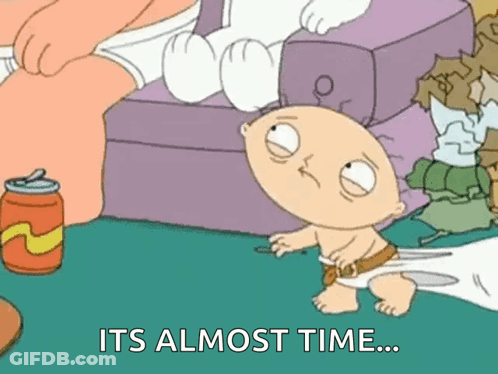 Baby In Diaper It's Almost Time GIF