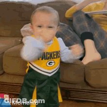 Baby In Green Bay Packers Jersey GIF