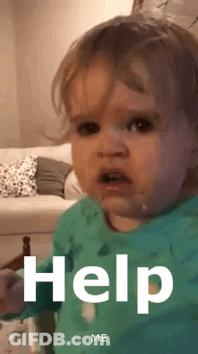 Baby In Green Help Shirt GIF