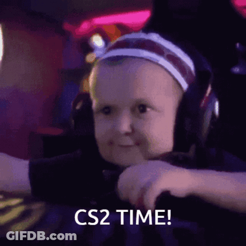 Baby In Headphones With CS2 Time GIF