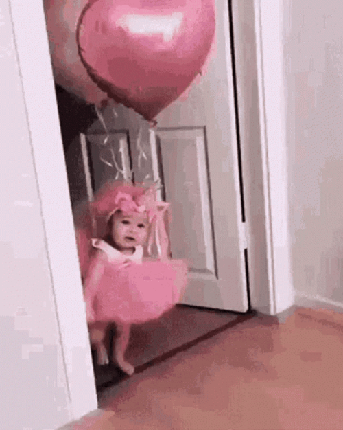Baby In Light Pink Dress GIF