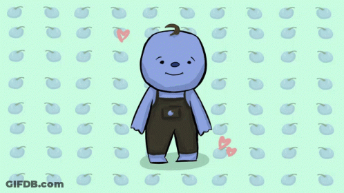 Baby In Overalls With Heart GIF