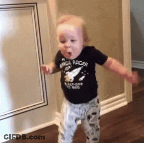 Baby In Space Racer Shirt GIF