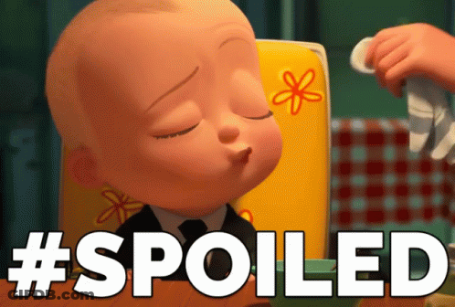 Baby In Suit And Tie Wiped With Napkin Spoiled GIF