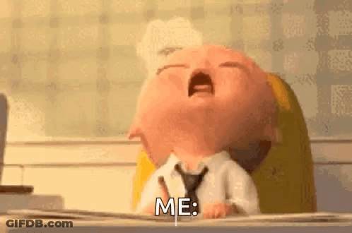 Baby In Suit Crying At Desk GIF