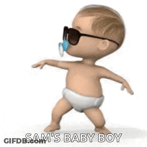 Baby In Sunglasses And Pacifier GIF