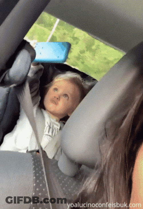 Baby In The Car Selfie GIF