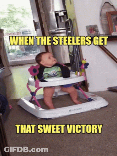 Baby In Walker When The Steelers Get That Sweet Victory GIF