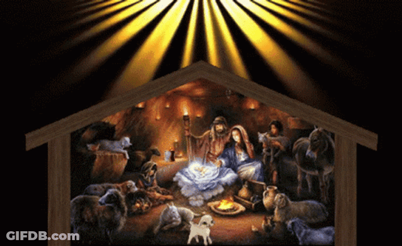 Baby Jesus Religious Christmas Night GIF
