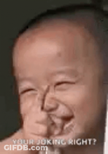 Baby Laughing With Water Glass And Funny Face GIF