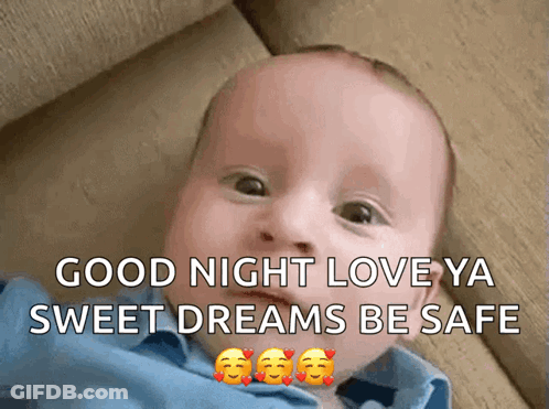 Baby Laying Couch Good Night Love Ya GIF