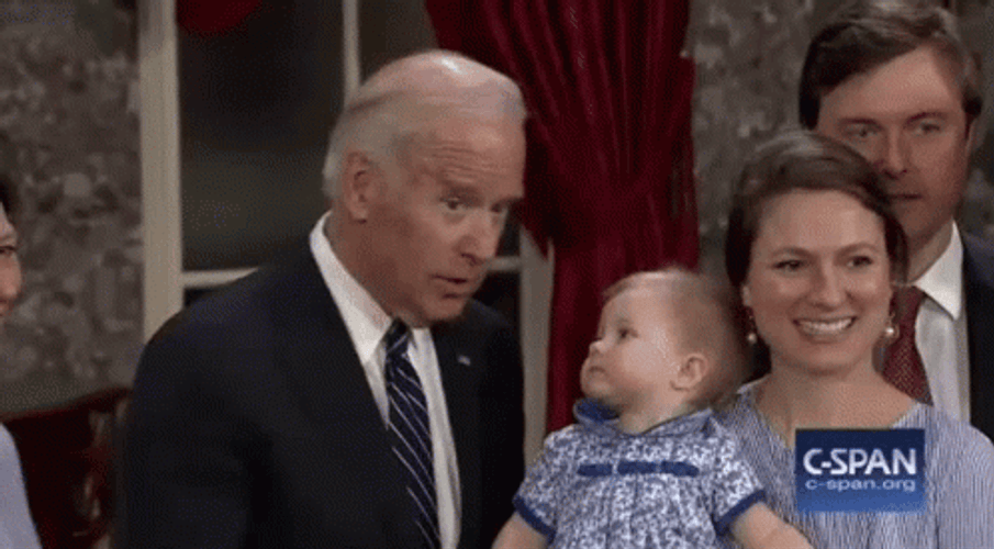 Baby Looking At Joe Biden GIF
