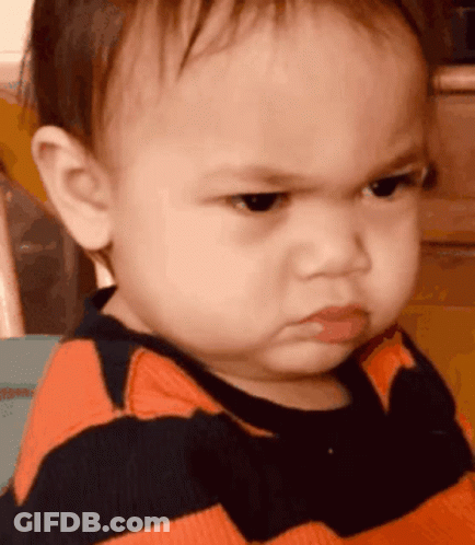 Baby Making Angry Face GIF