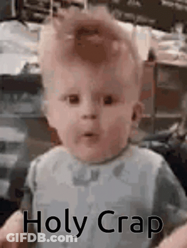 Baby Making Funny Face Holy Crap GIF