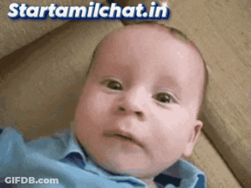 Baby Making Funny Face In Front Of Starttamilchat.in Logo GIF