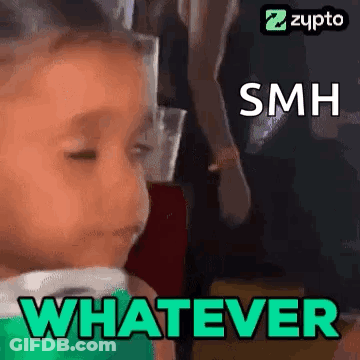 Baby Making Funny Face Saying Smh Whatever GIF