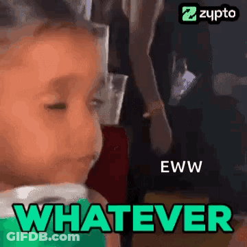 Baby Making Funny Face Saying Whatever GIF