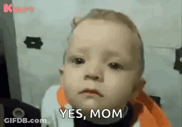Baby Making Funny Face Saying Yes Mom GIF