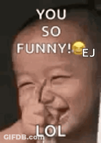 Baby Making Funny Face Saying You So Funny LOL GIF