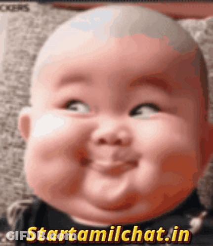 Baby Making Funny Face Startamilchat.in GIF