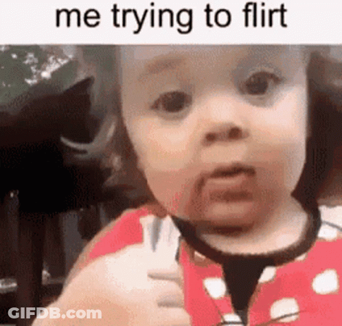 Baby Making Funny Face With Cat GIF