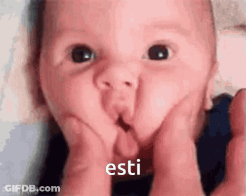 Baby Making Funny Face With Esti GIF