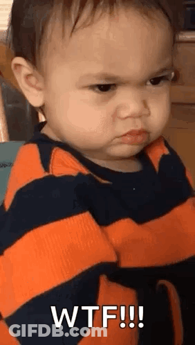 Baby Making Funny Face Wtf GIF
