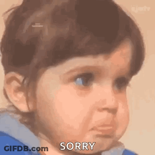 Baby Making Sad Face Saying Sorry GIF