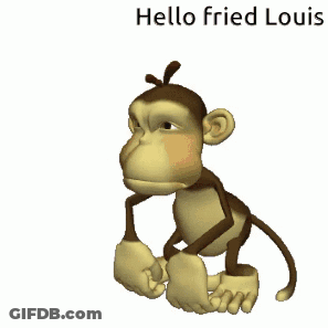 Baby Monkey Playing With Stuffed Animal In Field GIF