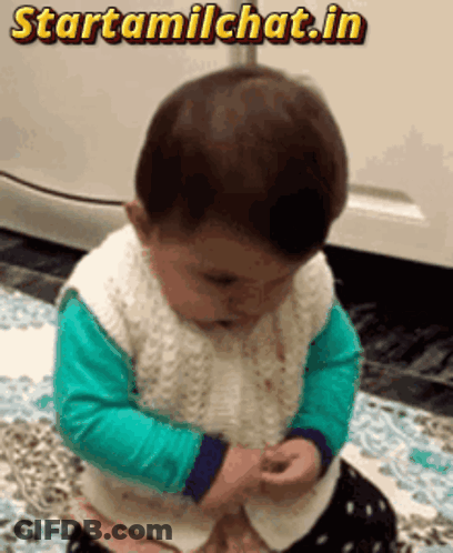 Baby On Rug With Startamilchat.in GIF