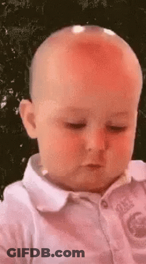 Baby Oooh Reaction After He Saw His Food GIF