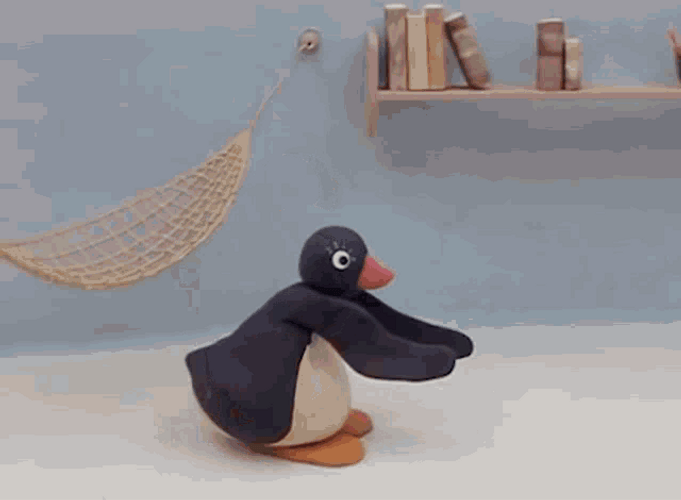 Baby Penguin Hugging Mom GIF