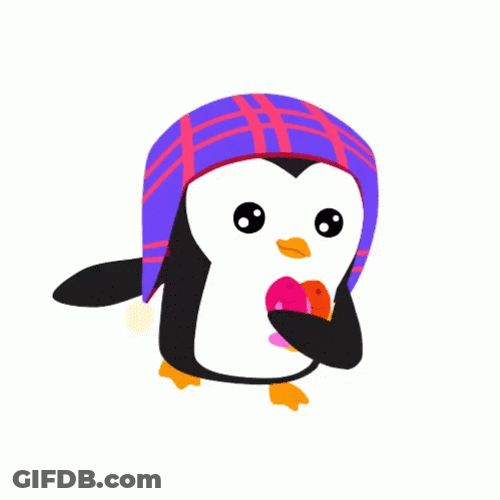 Baby Penguin Slipping GIF